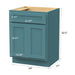 24" Bathroom Vanity Cabinet, Solid Wood Bathroom Sink Cabinet Organizer with Double Shutter Door - HomeBeyond