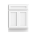 24" Bathroom Vanity Cabinet, Solid Wood Bathroom Sink Cabinet Organizer with Double Shutter Door - HomeBeyond