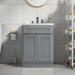 24" Bathroom Vanity Cabinet, Solid Wood Bathroom Sink Cabinet Organizer with Double Shutter Door - HomeBeyond