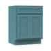 24" Bathroom Vanity Cabinet, Solid Wood Bathroom Sink Cabinet Organizer with Double Shutter Door - HomeBeyond