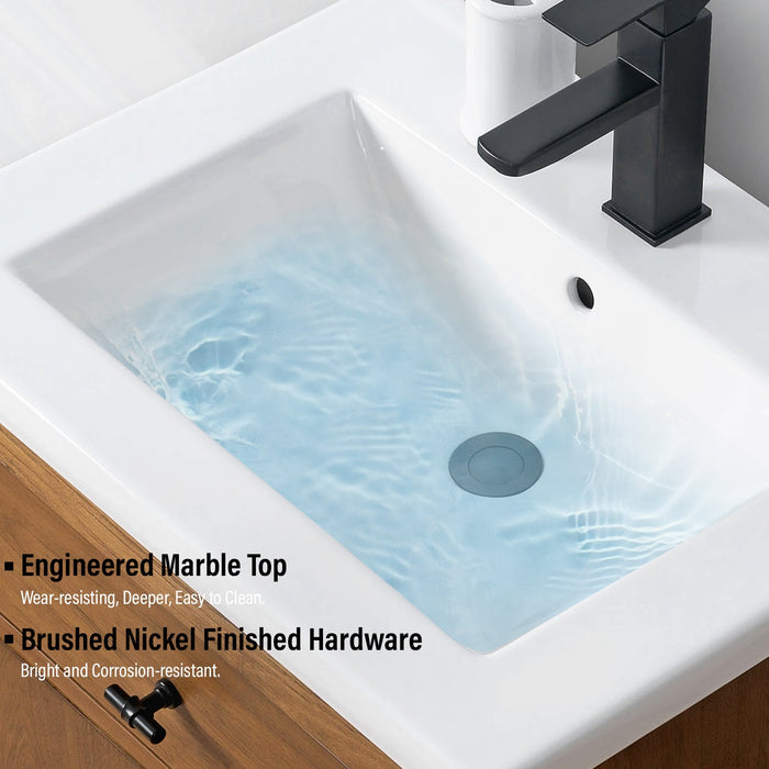 24" Single Sink Bathroom Vanity with Sink and Top - HomeBeyond