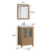 24" Single Sink Modern Bathroom Vanity Set with Ceramic Top & Free Mirror – Storage Cabinet with Folding Doors VA3024 - HomeBeyond