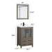 24" Single Sink Modern Bathroom Vanity Set with Ceramic Top & Free Mirror – Storage Cabinet with Folding Doors VA3024 - HomeBeyond