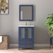 24" Single Sink Modern Bathroom Vanity Set with Ceramic Top & Free Mirror – Storage Cabinet with Folding Doors VA3024 - HomeBeyond