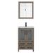 24" Single Sink Modern Bathroom Vanity Set with Ceramic Top & Free Mirror – Storage Cabinet with Folding Doors VA3024 - HomeBeyond