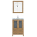 24" Single Sink Modern Bathroom Vanity Set with Ceramic Top & Free Mirror – Storage Cabinet with Folding Doors VA3024 - HomeBeyond