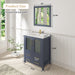 24" Single Sink Modern Bathroom Vanity Set with Ceramic Top & Free Mirror – Storage Cabinet with Folding Doors VA3024 - HomeBeyond