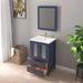 24" Single Sink Modern Bathroom Vanity Set with Ceramic Top & Free Mirror – Storage Cabinet with Folding Doors VA3024 - HomeBeyond