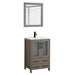 24" Single Sink Modern Bathroom Vanity Set with Ceramic Top & Free Mirror – Storage Cabinet with Folding Doors VA3024 - HomeBeyond