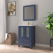 24" Single Sink Modern Bathroom Vanity Set with Ceramic Top & Free Mirror – Storage Cabinet with Folding Doors VA3024 - HomeBeyond