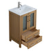 24" Single Sink Modern Bathroom Vanity Set with Ceramic Top & Free Mirror – Storage Cabinet with Folding Doors VA3024 - HomeBeyond