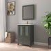 24" Single Sink Modern Bathroom Vanity Set with Ceramic Top & Free Mirror – Storage Cabinet with Folding Doors VA3024 - HomeBeyond