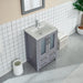 24" Single Sink Modern Bathroom Vanity Set with Ceramic Top & Free Mirror – Storage Cabinet with Folding Doors VA3024 - HomeBeyond