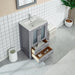 24" Single Sink Modern Bathroom Vanity Set with Ceramic Top & Free Mirror – Storage Cabinet with Folding Doors VA3024 - HomeBeyond
