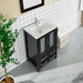 24" Single Sink Modern Bathroom Vanity Set with Ceramic Top & Free Mirror – Storage Cabinet with Folding Doors VA3024 - HomeBeyond