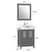 24" Single Sink Modern Bathroom Vanity Set with White Engineered Marble Top & Free Mirror – Small Storage Cabinet with 2 Drawers VA3124 - HomeBeyond