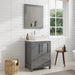 24" Single Sink Modern Bathroom Vanity Set with White Engineered Marble Top & Free Mirror – Small Storage Cabinet with 2 Drawers VA3124 - HomeBeyond