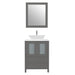 24" Single Sink Modern Bathroom Vanity Set with White Engineered Marble Top & Free Mirror – Small Storage Cabinet with 2 Drawers VA3124 - HomeBeyond