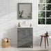 24" Single Sink Modern Bathroom Vanity Set with White Engineered Marble Top & Free Mirror – Small Storage Cabinet with 2 Drawers VA3124 - HomeBeyond