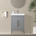 24" Single Sink Modern Freestanding Bathroom Vanity Set with Arabescato White Engineered Marble Top – Storage Cabinet with Soft-Closing Doors VA9024 - HomeBeyond