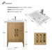 24" Single Sink Modern Freestanding Bathroom Vanity Set with Arabescato White Engineered Marble Top – Storage Cabinet with Soft-Closing Doors VA9024 - HomeBeyond