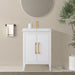 24" Single Sink Modern Freestanding Bathroom Vanity Set with Arabescato White Engineered Marble Top – Storage Cabinet with Soft-Closing Doors VA9024 - HomeBeyond