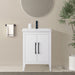 24" Single Sink Modern Freestanding Bathroom Vanity Set with Arabescato White Engineered Marble Top – Storage Cabinet with Soft-Closing Doors VA9024 - HomeBeyond
