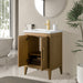 24" Single Sink Modern Freestanding Bathroom Vanity Set with Arabescato White Engineered Marble Top – Storage Cabinet with Soft-Closing Doors VA9024 - HomeBeyond
