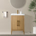 24" Single Sink Modern Freestanding Bathroom Vanity Set with Arabescato White Engineered Marble Top – Storage Cabinet with Soft-Closing Doors VA9024 - HomeBeyond