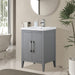 24" Single Sink Modern Freestanding Bathroom Vanity Set with Arabescato White Engineered Marble Top – Storage Cabinet with Soft-Closing Doors VA9024 - HomeBeyond