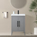 24" Single Sink Modern Freestanding Bathroom Vanity Set with Arabescato White Engineered Marble Top – Storage Cabinet with Soft-Closing Doors VA9024 - HomeBeyond