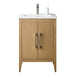 24" Single Sink Modern Freestanding Bathroom Vanity Set with Arabescato White Engineered Marble Top – Storage Cabinet with Soft-Closing Doors VA9024 - HomeBeyond