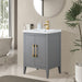 24" Single Sink Modern Freestanding Bathroom Vanity Set with Arabescato White Engineered Marble Top – Storage Cabinet with Soft-Closing Doors VA9024 - HomeBeyond