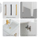 24" Single Sink Modern Freestanding Bathroom Vanity Set with Arabescato White Engineered Marble Top – Storage Cabinet with Soft-Closing Doors VA9024 - HomeBeyond