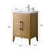 24" Single Sink Modern Freestanding Bathroom Vanity Set with Arabescato White Engineered Marble Top – Storage Cabinet with Soft-Closing Doors VA9024 - HomeBeyond