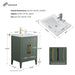 24" Single Sink Modern Freestanding Bathroom Vanity Set with Arabescato White Engineered Marble Top – Storage Cabinet with Soft-Closing Doors VA9024 - HomeBeyond