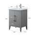 24" Single Sink Modern Freestanding Bathroom Vanity Set with Arabescato White Engineered Marble Top – Storage Cabinet with Soft-Closing Doors VA9024 - HomeBeyond