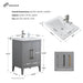 24" Single Sink Modern Freestanding Bathroom Vanity Set with Arabescato White Engineered Marble Top – Storage Cabinet with Soft-Closing Doors VA9024 - HomeBeyond