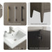 24" Single Sink Modern Freestanding Bathroom Vanity Set with Arabescato White Engineered Marble Top – Storage Cabinet with Soft-Closing Doors VA9024 - HomeBeyond