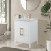 24" Single Sink Modern Freestanding Bathroom Vanity Set with Arabescato White Engineered Marble Top – Storage Cabinet with Soft-Closing Doors VA9024 - HomeBeyond