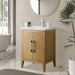 24" Single Sink Modern Freestanding Bathroom Vanity Set with Arabescato White Engineered Marble Top – Storage Cabinet with Soft-Closing Doors VA9024 - HomeBeyond