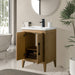 24" Single Sink Modern Freestanding Bathroom Vanity Set with Arabescato White Engineered Marble Top – Storage Cabinet with Soft-Closing Doors VA9024 - HomeBeyond