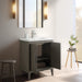 24" Single Sink Modern Freestanding Bathroom Vanity Set with Arabescato White Engineered Marble Top – Storage Cabinet with Soft-Closing Doors VA9024 - HomeBeyond