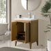 24" Single Sink Modern Freestanding Bathroom Vanity Set with Arabescato White Engineered Marble Top – Storage Cabinet with Soft-Closing Doors VA9024 - HomeBeyond