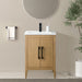 24" Single Sink Modern Freestanding Bathroom Vanity Set with Arabescato White Engineered Marble Top – Storage Cabinet with Soft-Closing Doors VA9024 - HomeBeyond