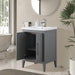 24" Single Sink Modern Freestanding Bathroom Vanity Set with Arabescato White Engineered Marble Top – Storage Cabinet with Soft-Closing Doors VA9024 - HomeBeyond