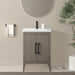 24" Single Sink Modern Freestanding Bathroom Vanity Set with Arabescato White Engineered Marble Top – Storage Cabinet with Soft-Closing Doors VA9024 - HomeBeyond