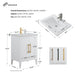 24" Single Sink Modern Freestanding Bathroom Vanity Set with Arabescato White Engineered Marble Top – Storage Cabinet with Soft-Closing Doors VA9024 - HomeBeyond