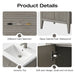 24" Single Sink Modern Freestanding Solid Wood Bathroom Vanity Set with Engineered Marble Top – Storage Cabinet with Soft-Closing Doors VA9124 - HomeBeyond