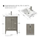 24" Single Sink Modern Freestanding Solid Wood Bathroom Vanity Set with Engineered Marble Top – Storage Cabinet with Soft-Closing Doors VA9124 - HomeBeyond